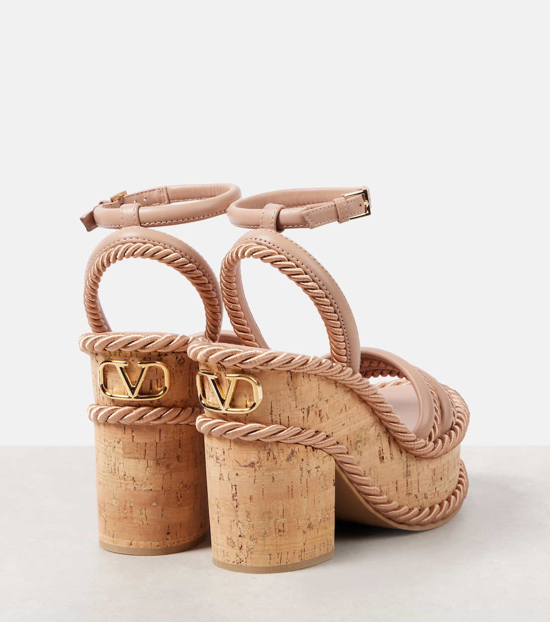 Plateausandalen VLogo Summerblocks mit Leder | Valentino Garavani