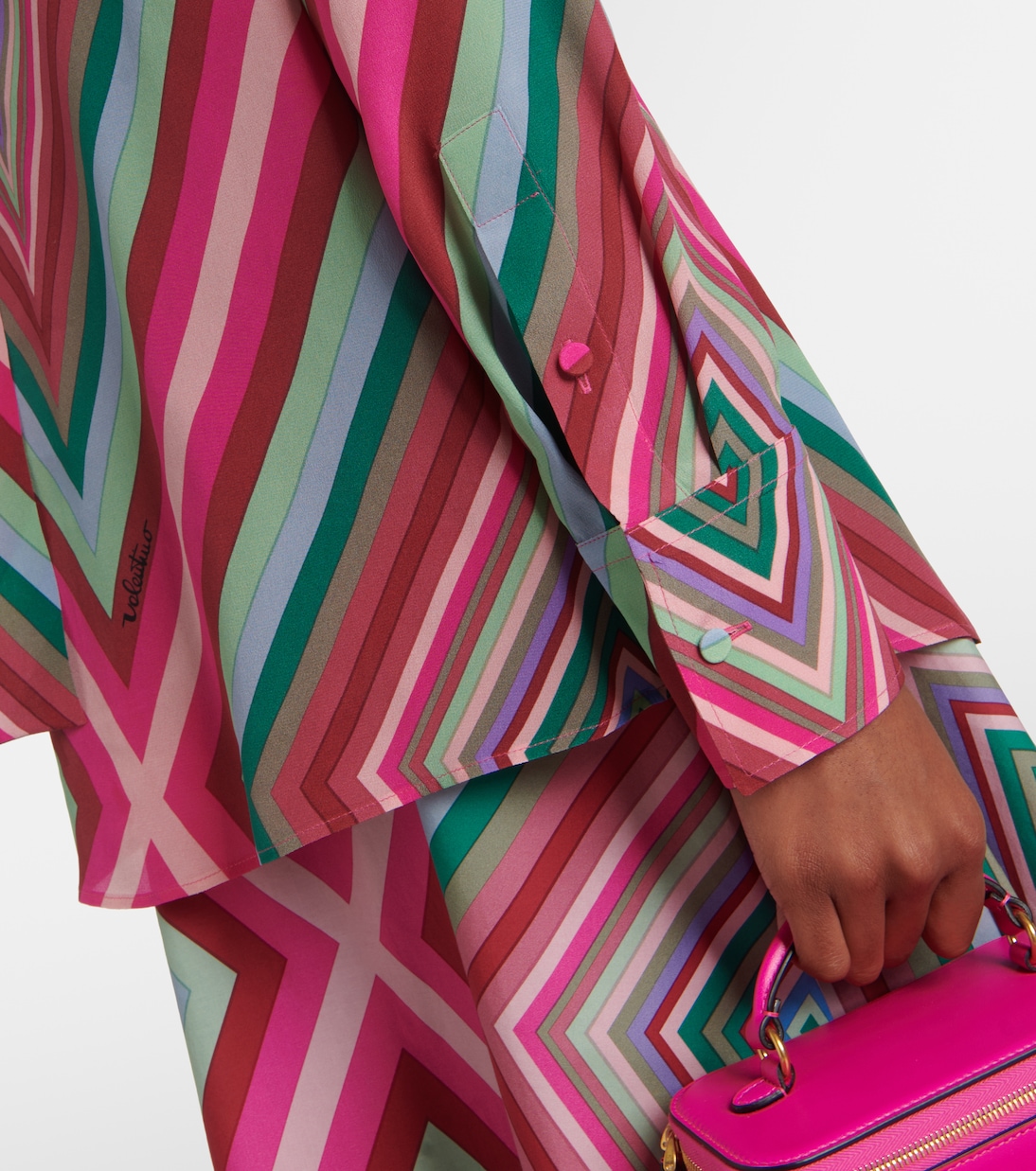 Schluppenbluse Rhombus 75 aus Crêpe de Chine aus Seide | Valentino