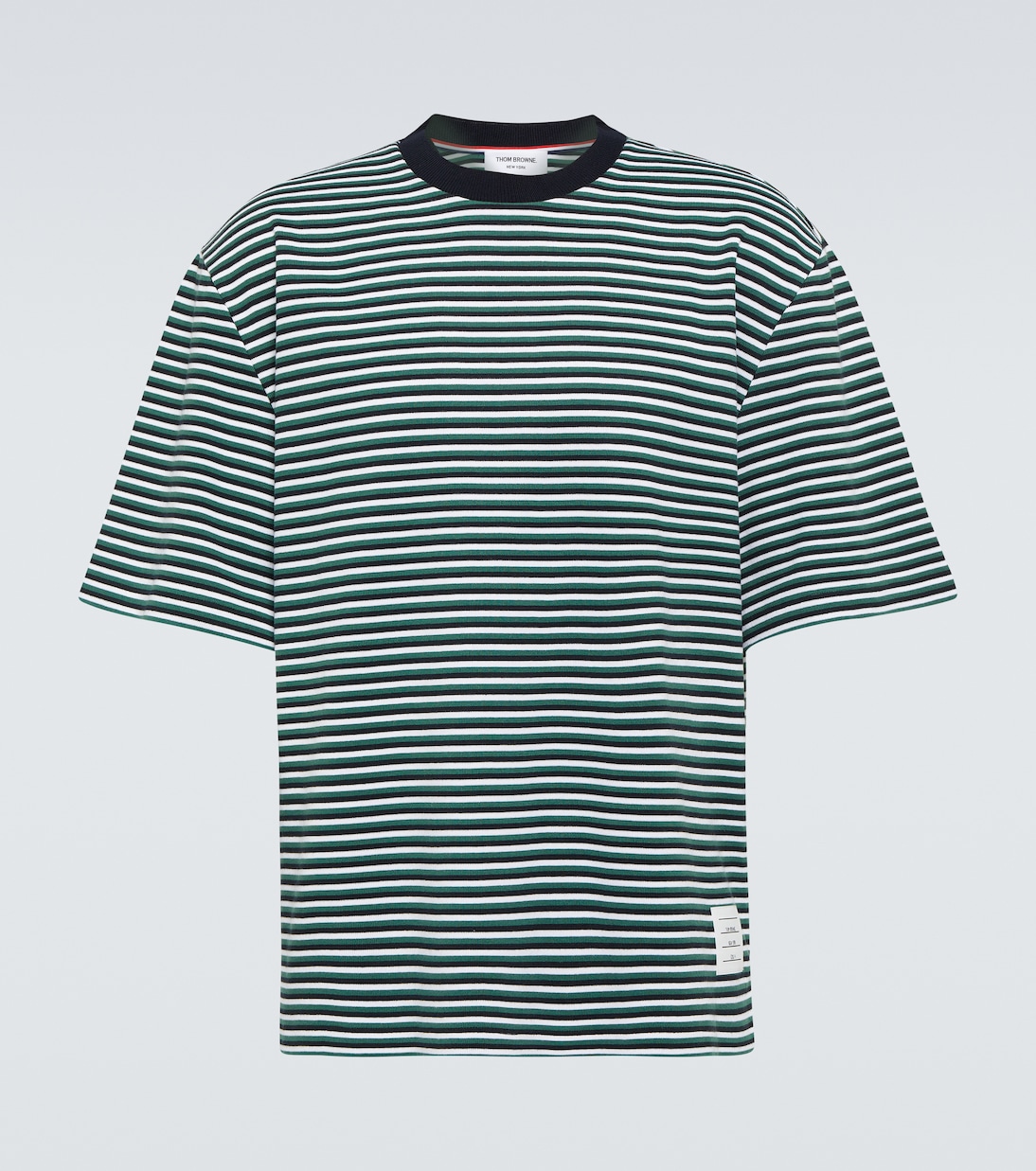 T-shirt oversize in cotone a righe | Thom Browne
