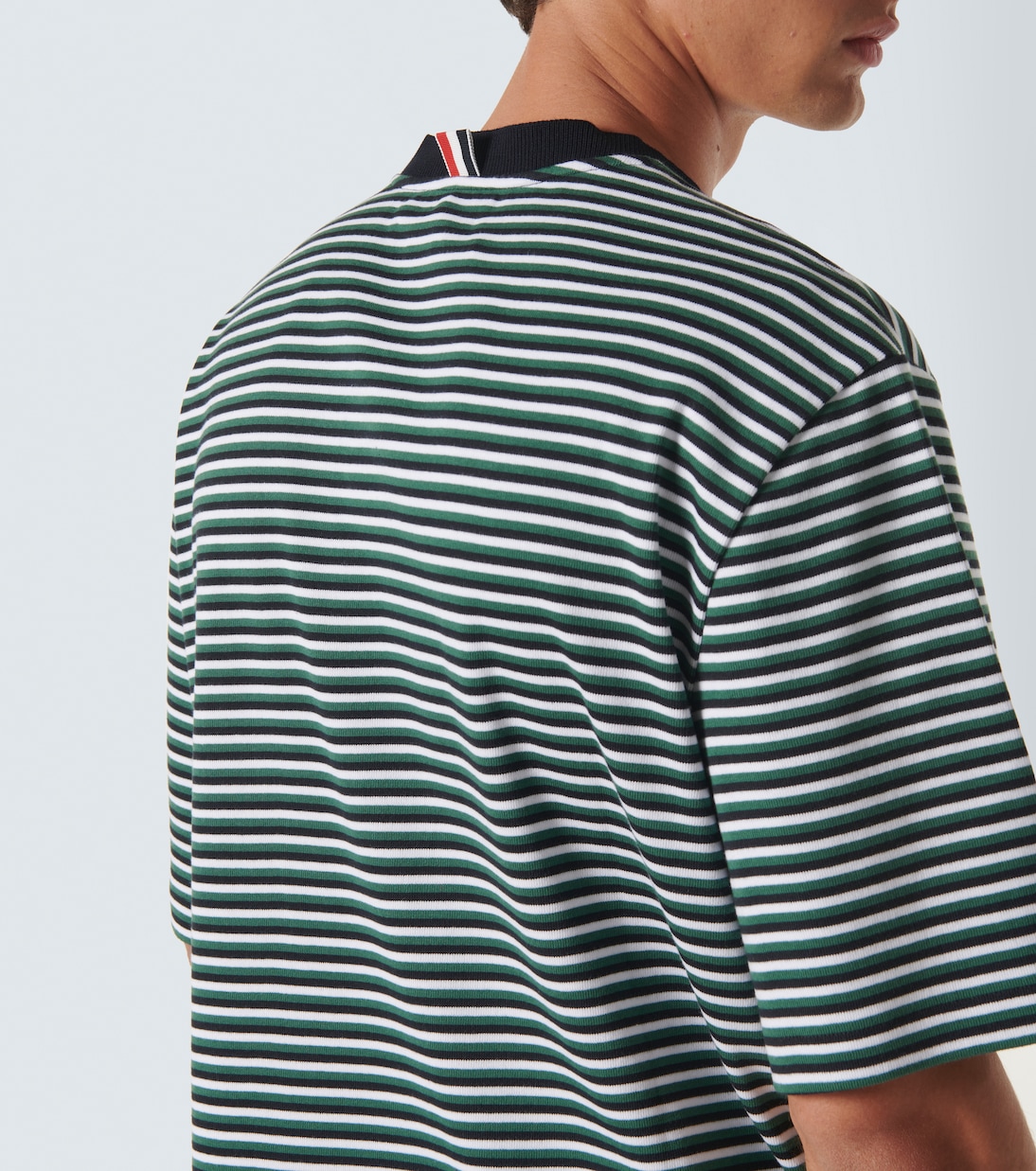 T-shirt oversize in cotone a righe | Thom Browne