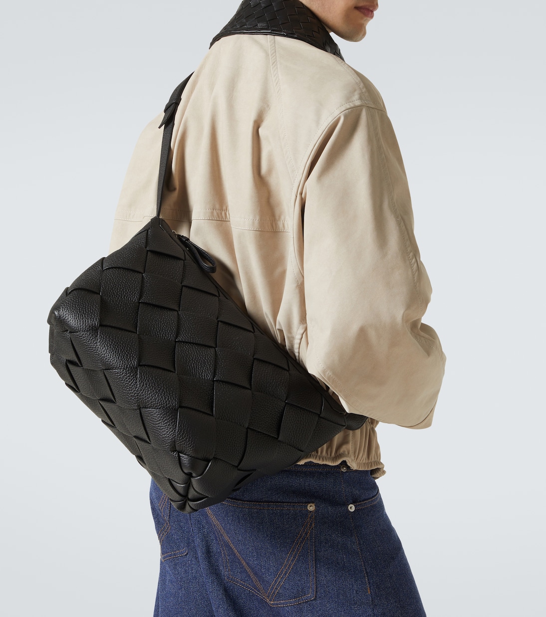 Diago Intreccio leather shoulder bag | Bottega Veneta