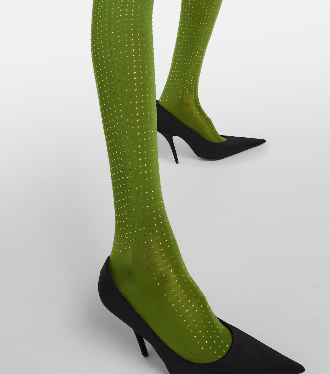 Crystal-embellished jersey tights | Alex Perry