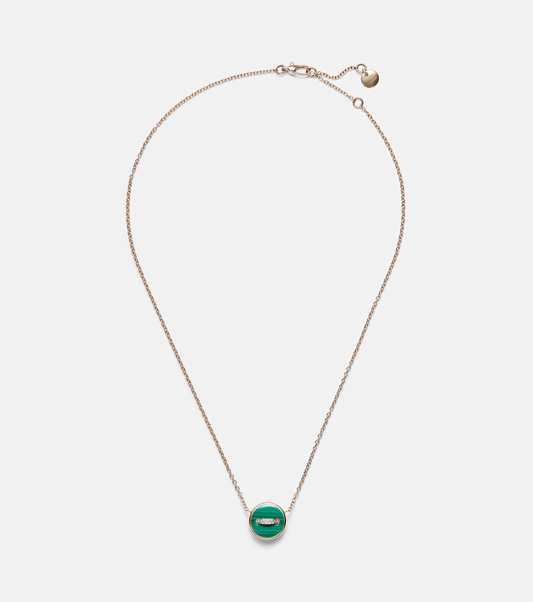 Pom Pom Dot 18kt rose gold pendant necklace with gemstones | Pomellato