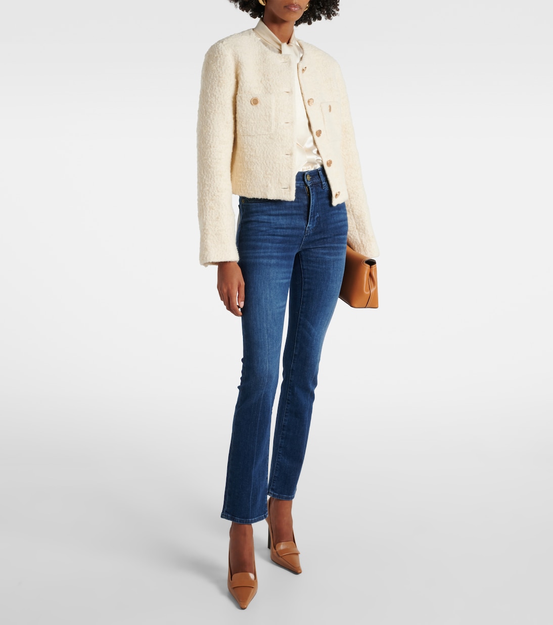 Cropped-Jacke aus einem Baumwollgemisch | Frame