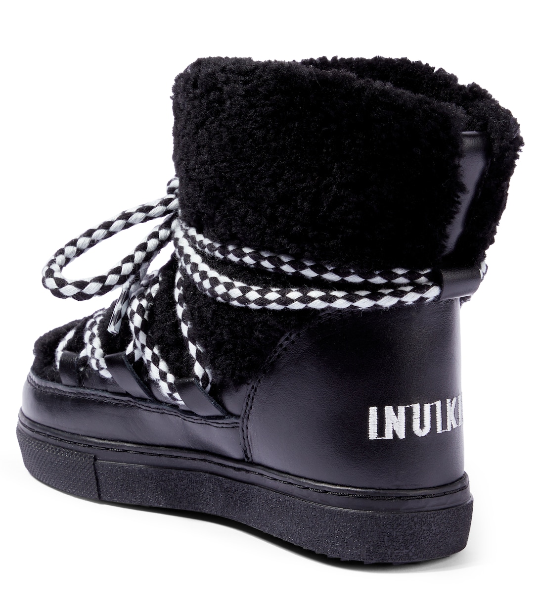 Stivaletti Curly in pelle e shearling | Inuikii Kids