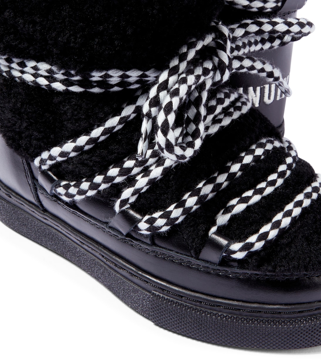 Stivaletti Curly in pelle e shearling | Inuikii Kids