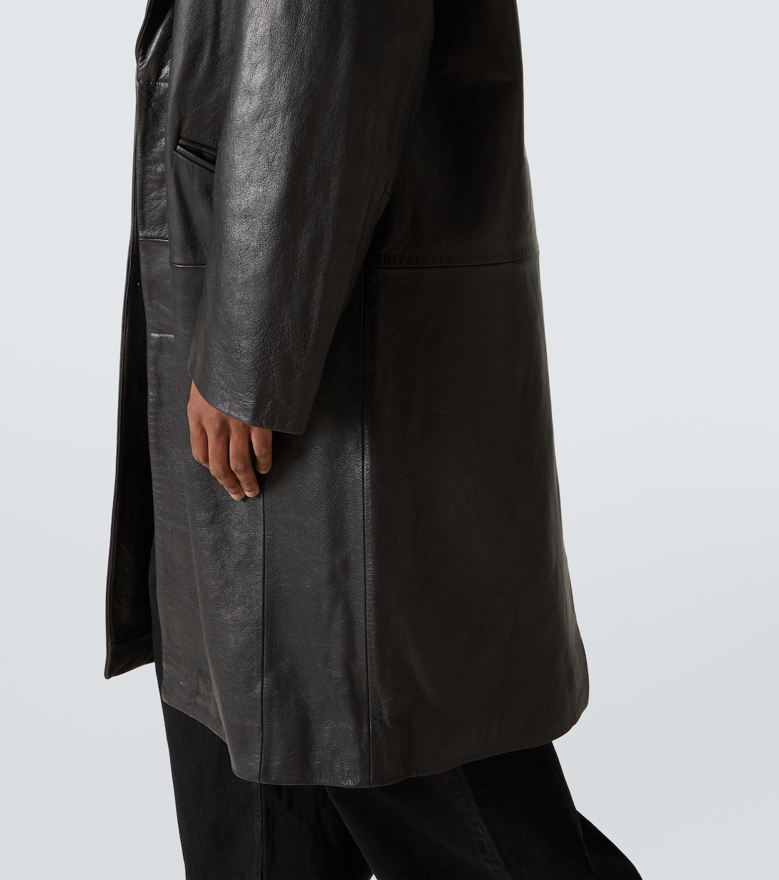 Oversized leather coat | Entire Studios