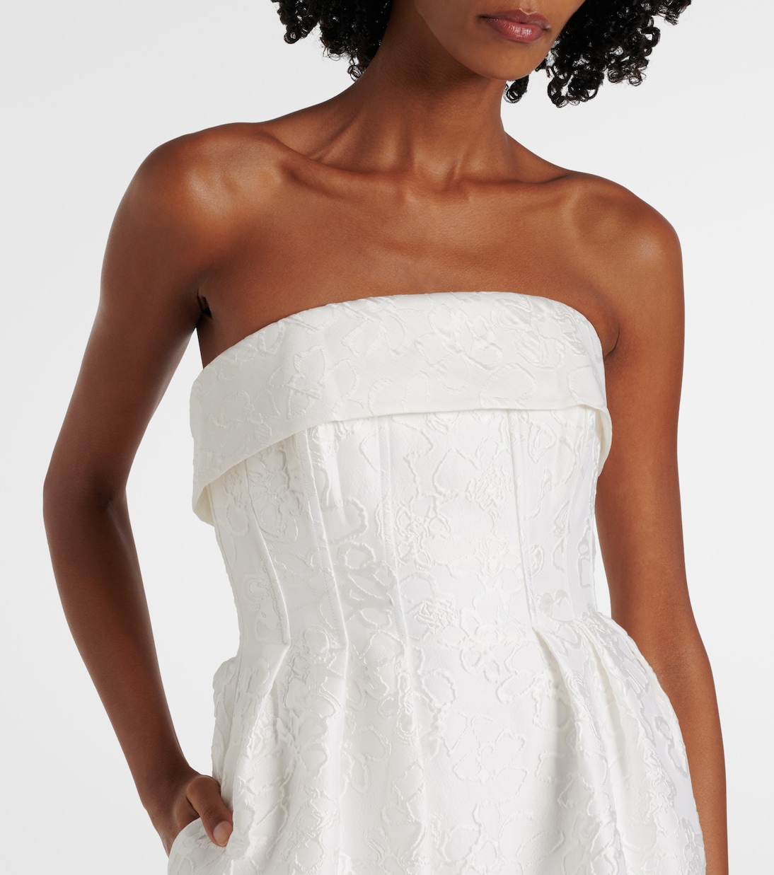 Bridal Bustier-Kleid Esther aus Brokat | Rebecca Vallance