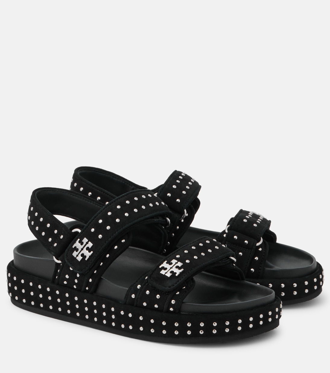 Verzierte Sandalen Kira Stud aus Veloursleder | Tory Burch