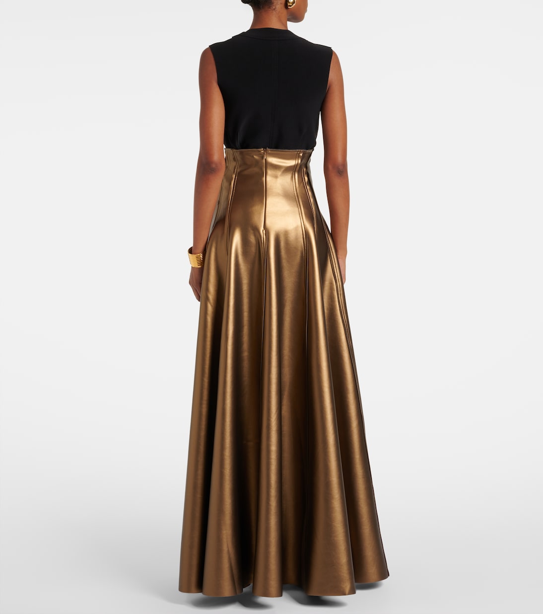 Grace faux leather maxi skirt | Norma Kamali