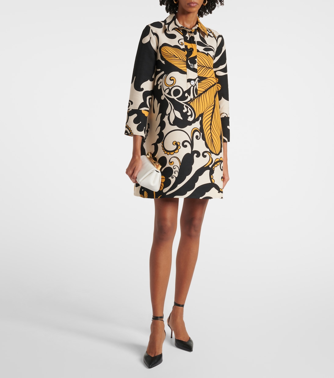 Bedrucktes Minikleid Artemis aus einem Wollgemisch | La DoubleJ