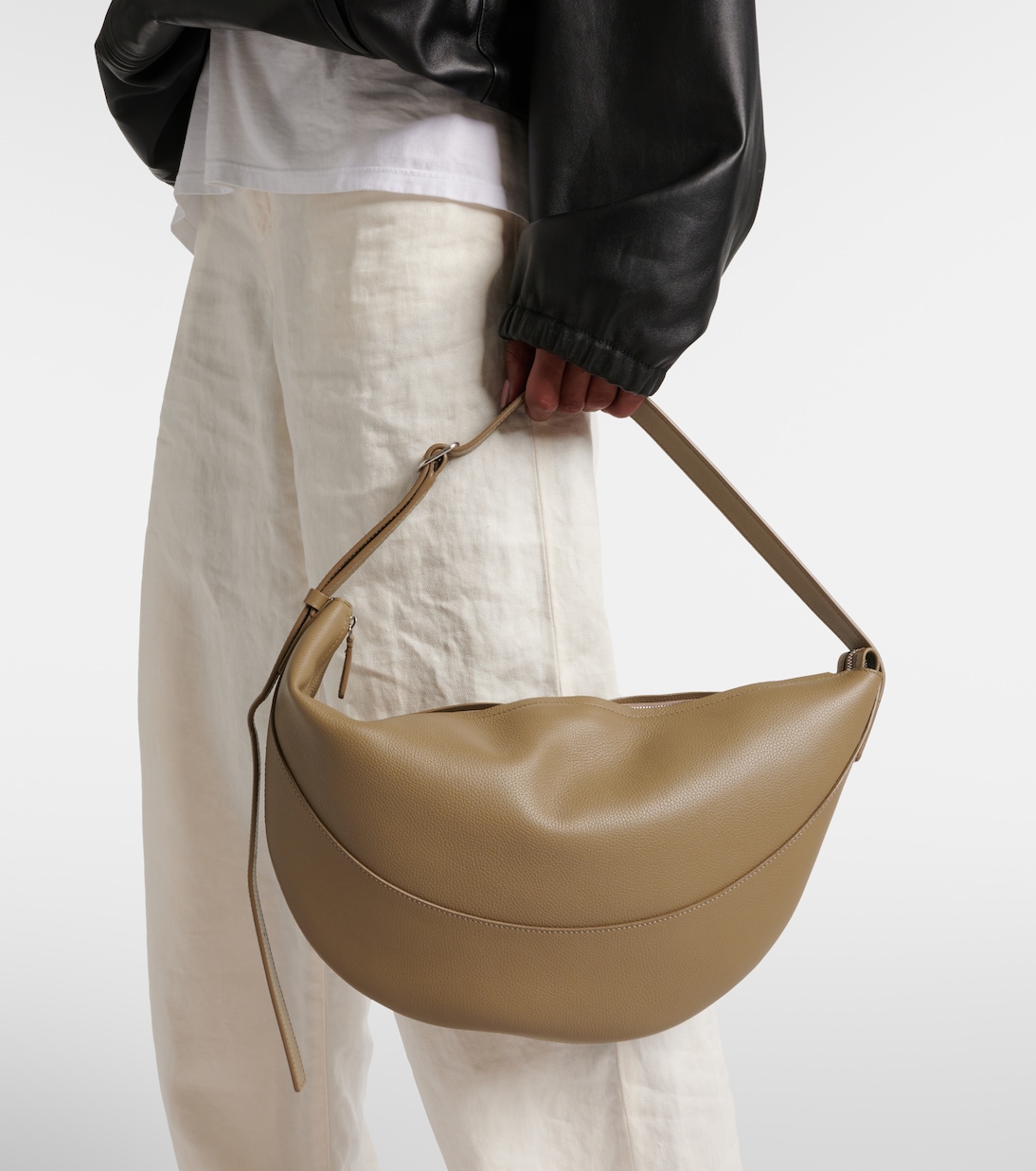 Jouve Small leather shoulder bag | The Row