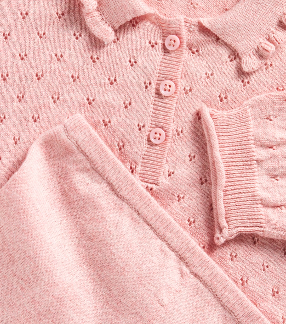 Baby Eliette cotton shirt and pants set | Bonpoint