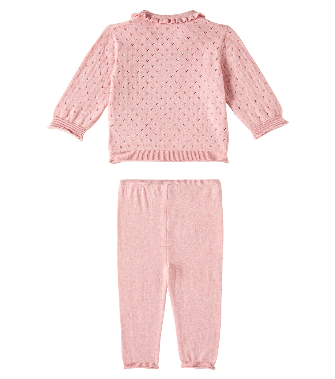 Baby Eliette cotton shirt and pants set | Bonpoint