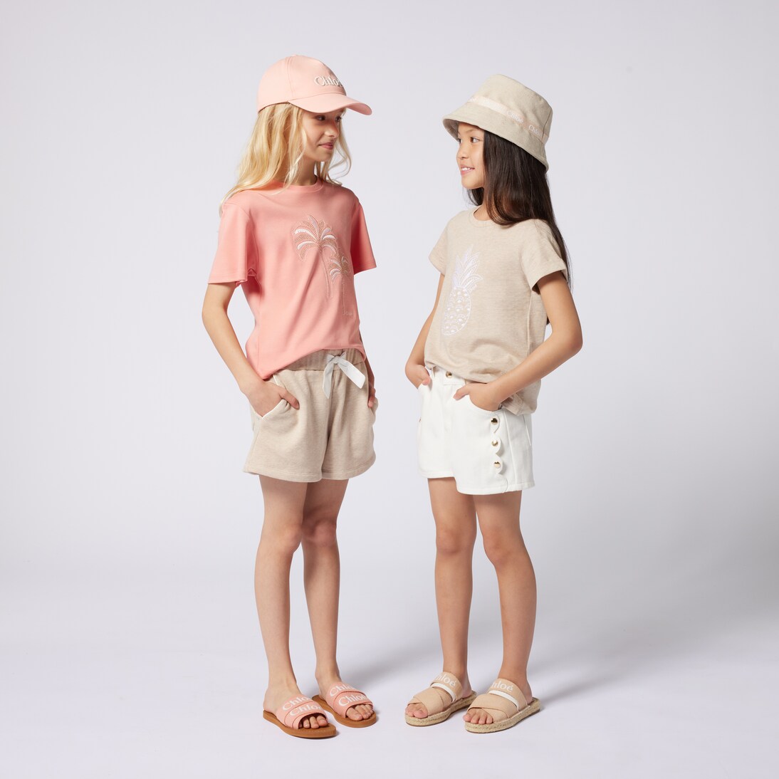 T-shirt brodé en coton | Chloé Kids