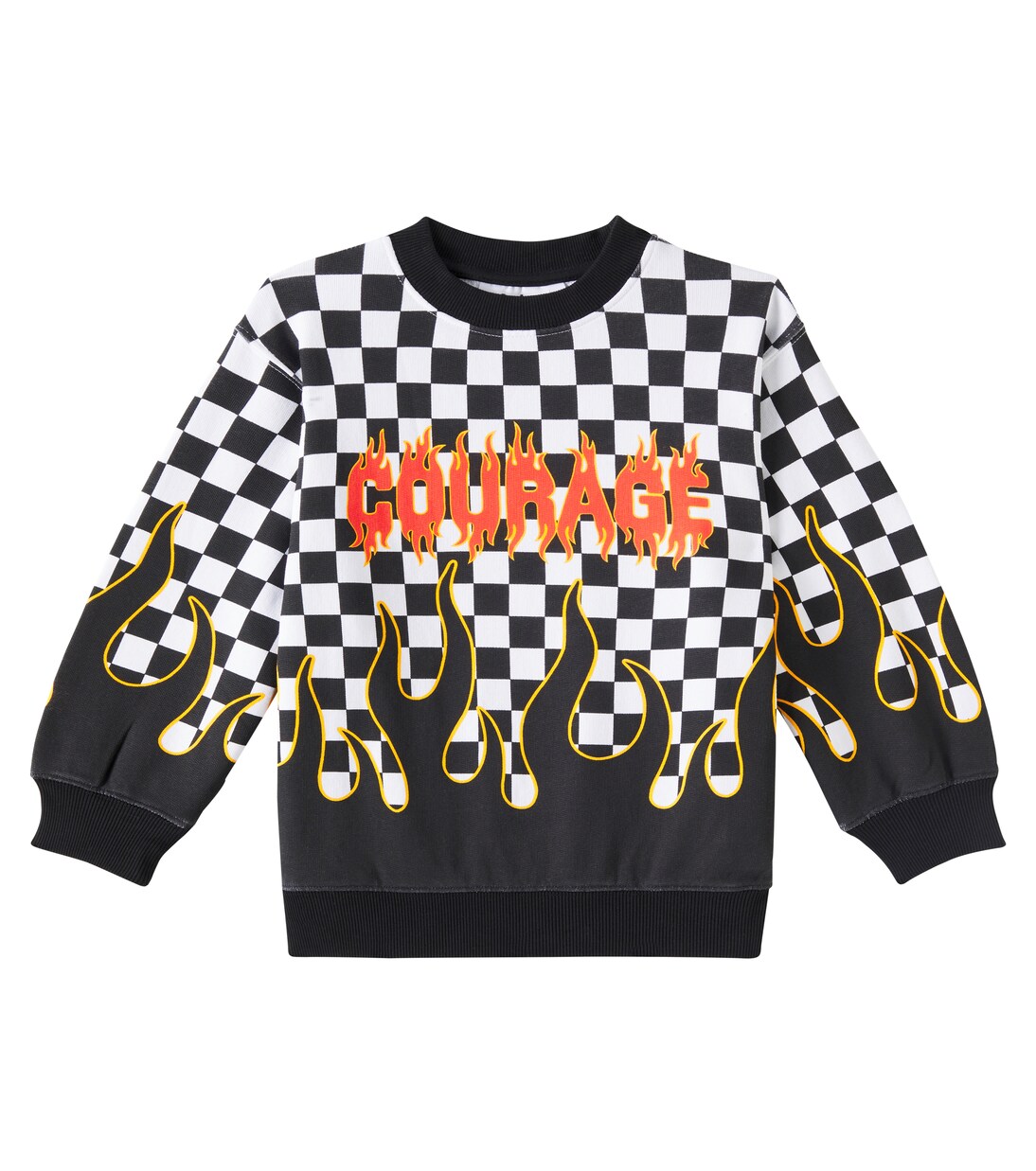 Monti checked cotton jersey sweatshirt | Molo