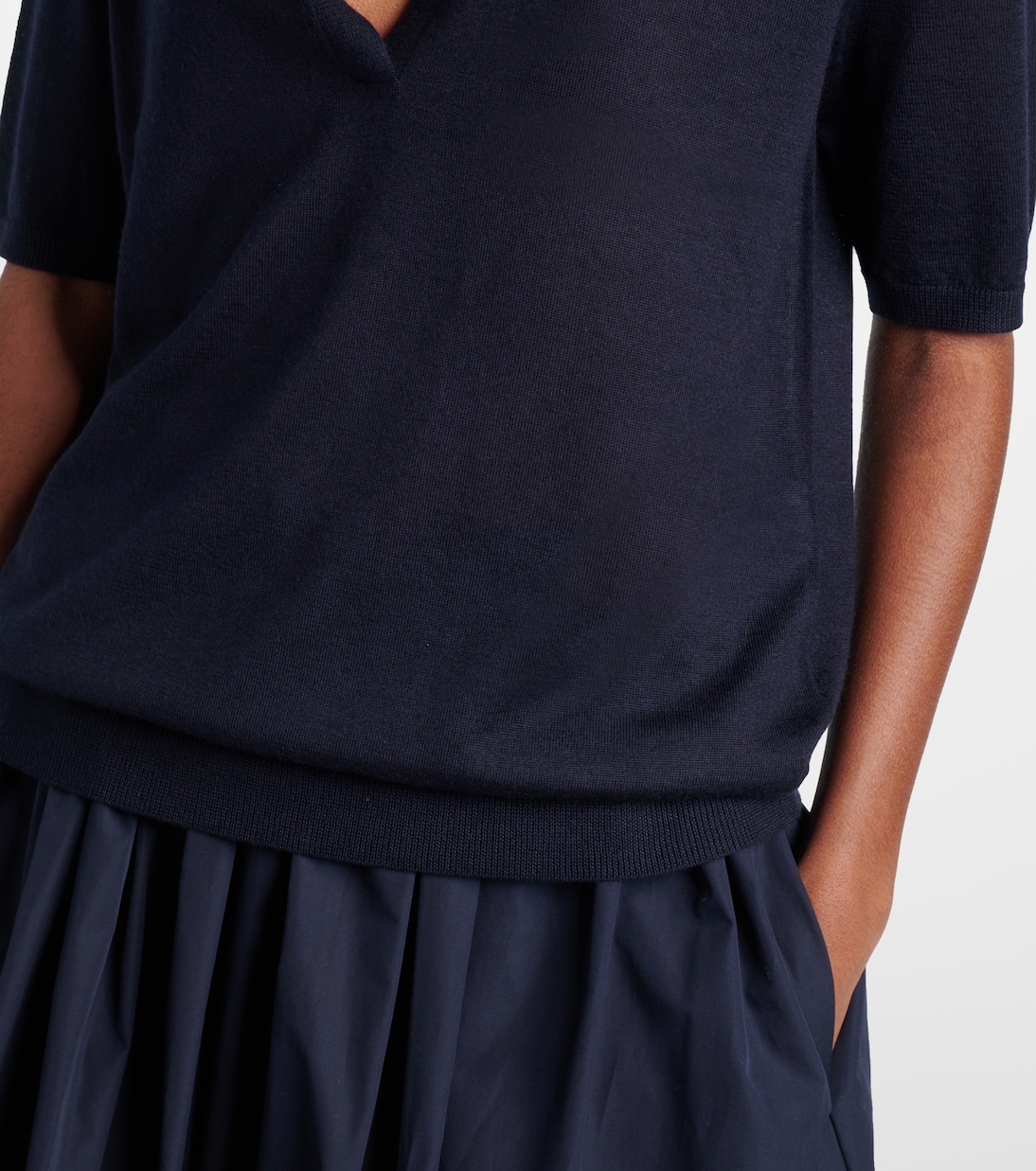 Frank cashmere and silk polo shirt | Gabriela Hearst