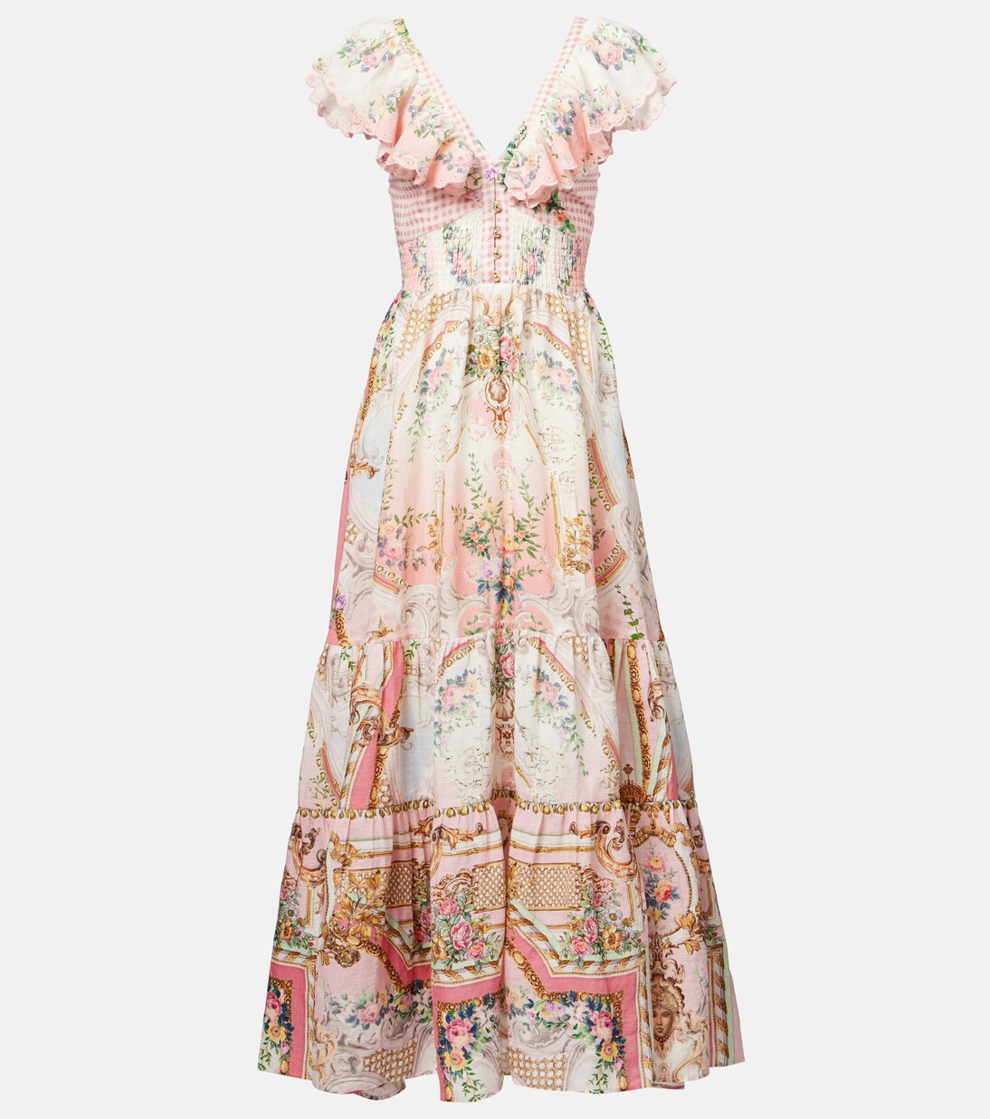 Tiered linen maxi dress | Camilla