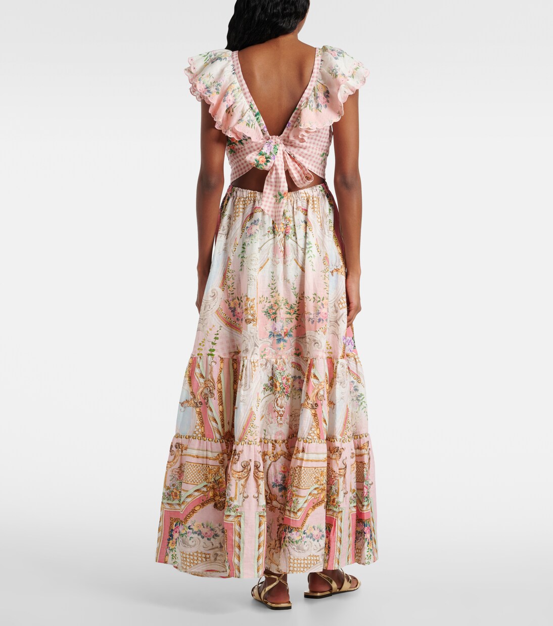 Tiered linen maxi dress | Camilla