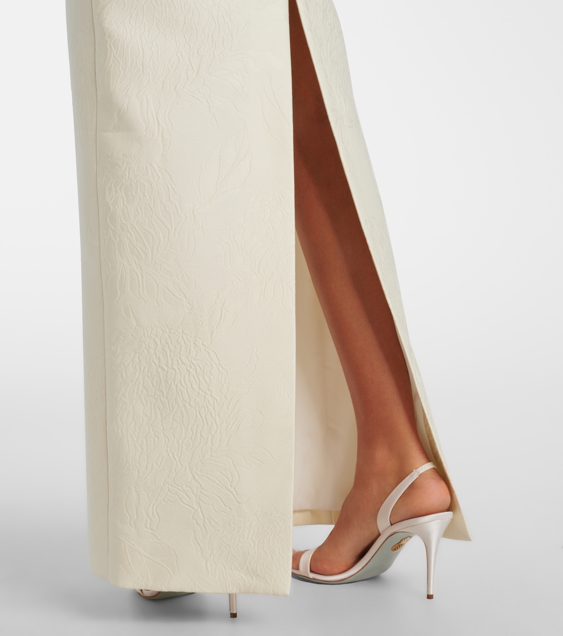 Robe longue Aislinn en cloqué crayon à fleurs | Emilia Wickstead