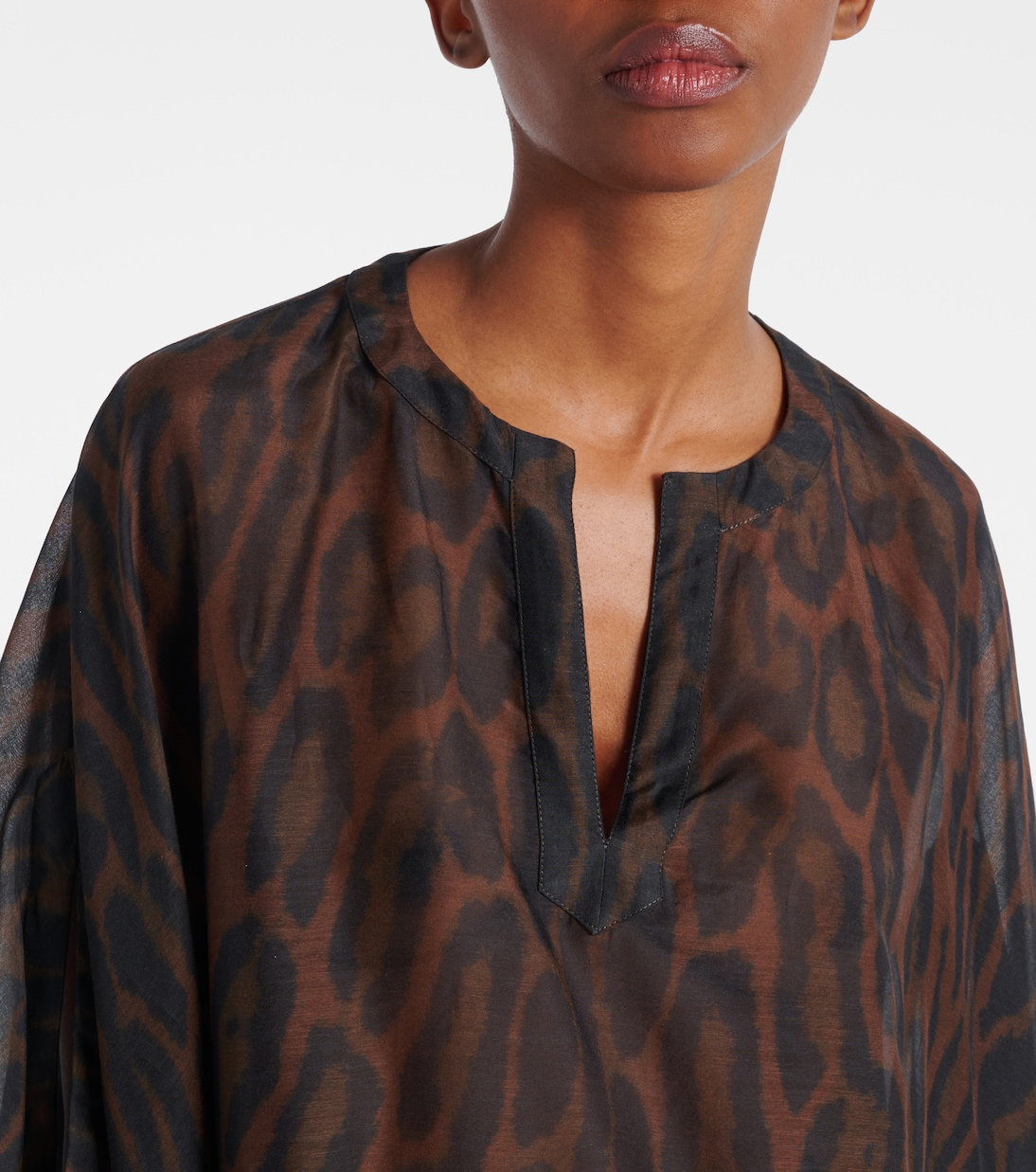 Leopard-print cotton and silk kaftan | Tom Ford