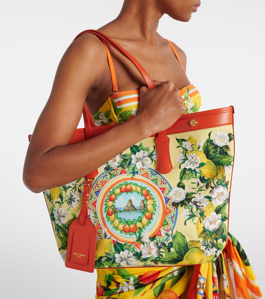 Bedruckter Shopper Taormina Large aus Canvas | Dolce&Gabbana
