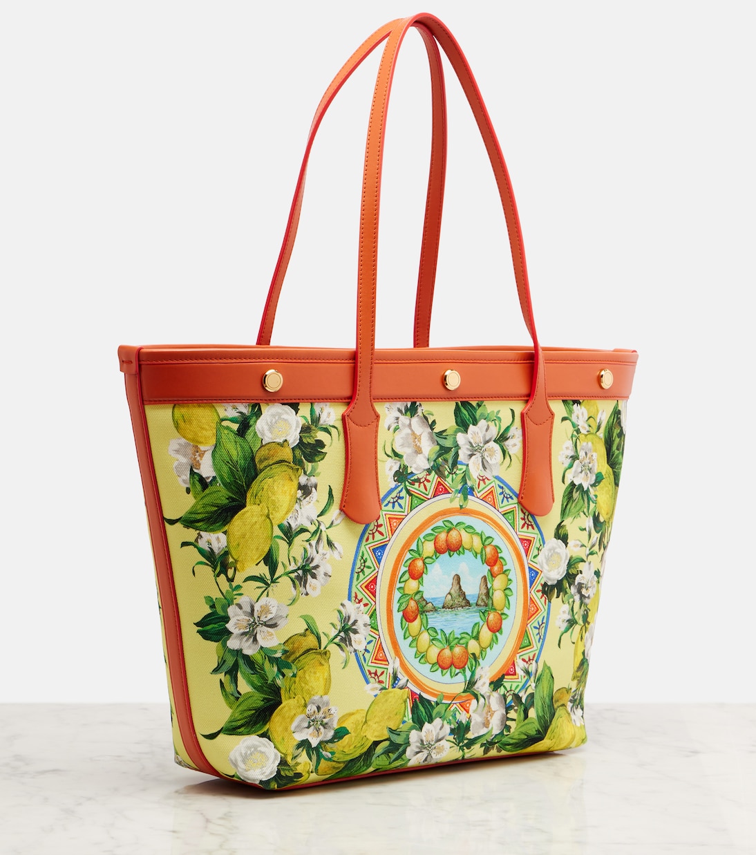 Bedruckter Shopper Taormina Large aus Canvas | Dolce&Gabbana