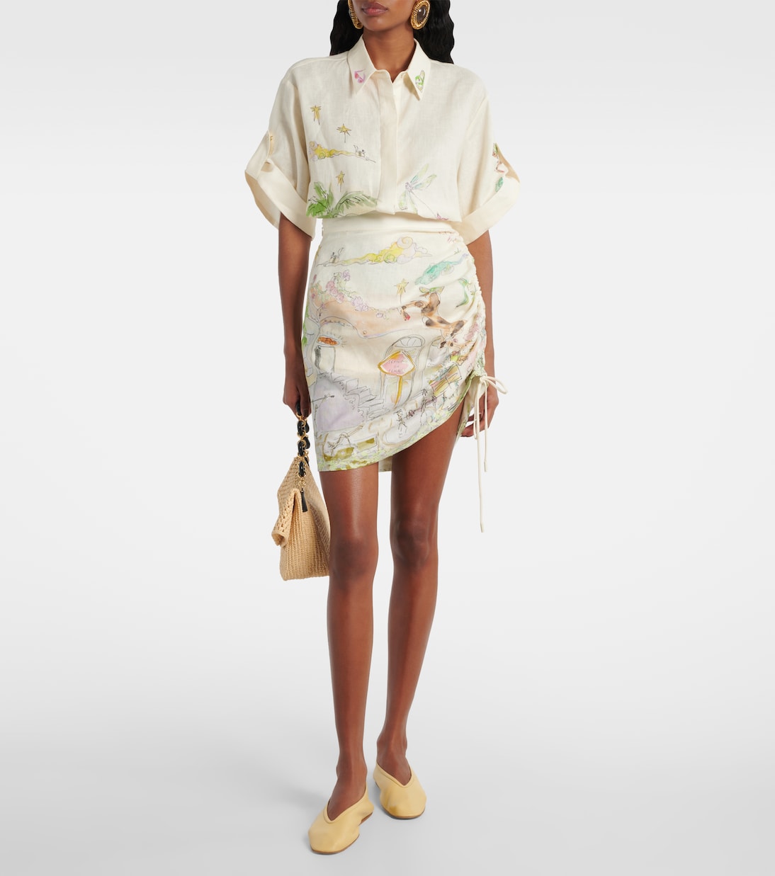 Bedrucktes Hemd Anouk aus Leinen | Alémais