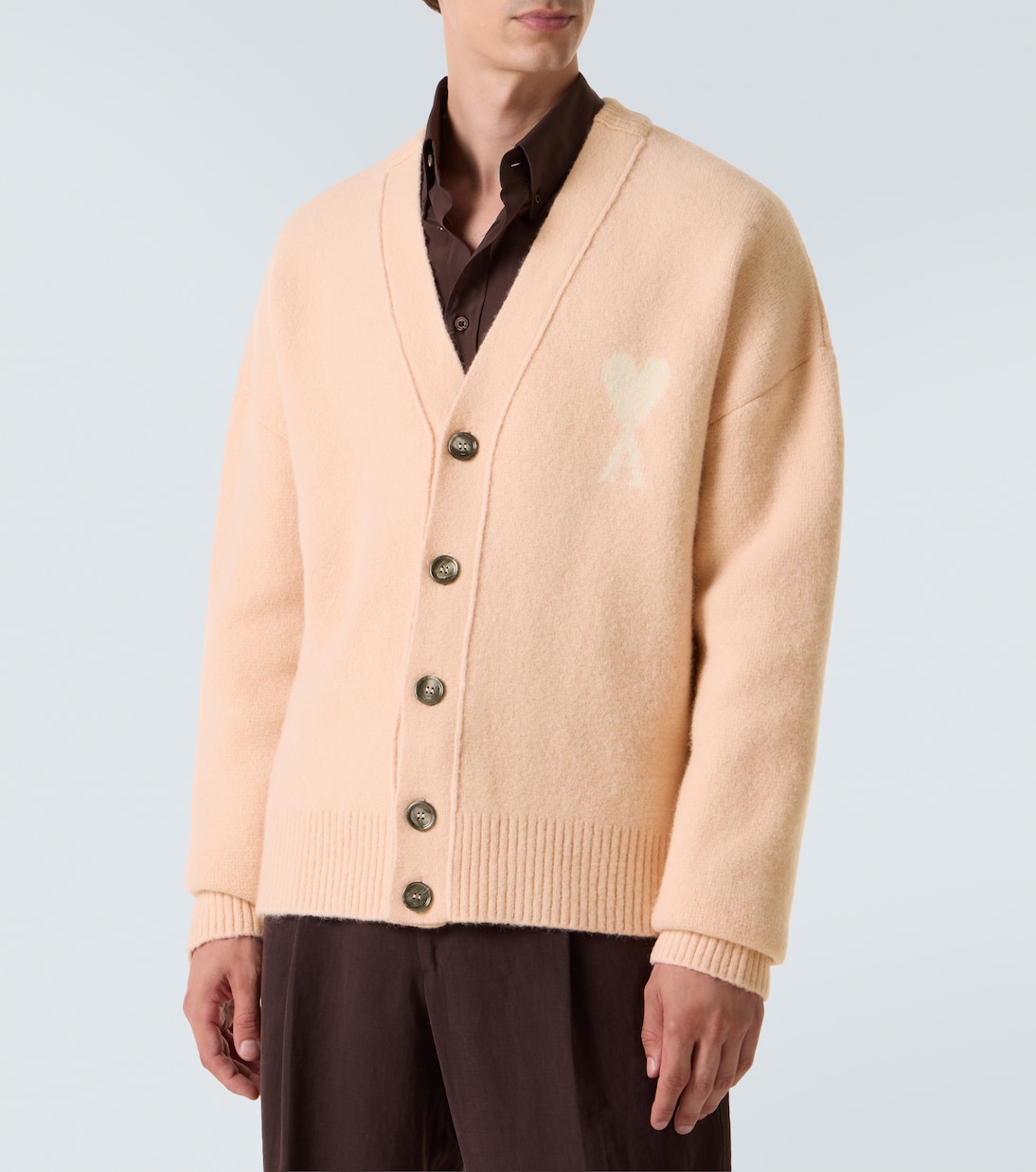 Ami De Cœur wool-blend cardigan | Ami Paris