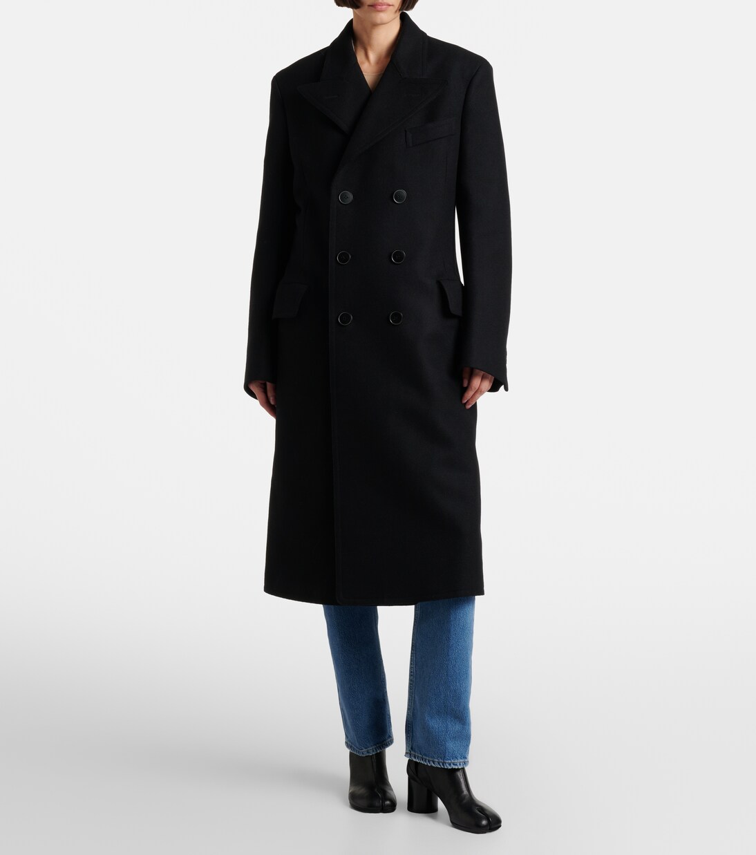 Double-breasted virgin wool coat  | Maison Margiela