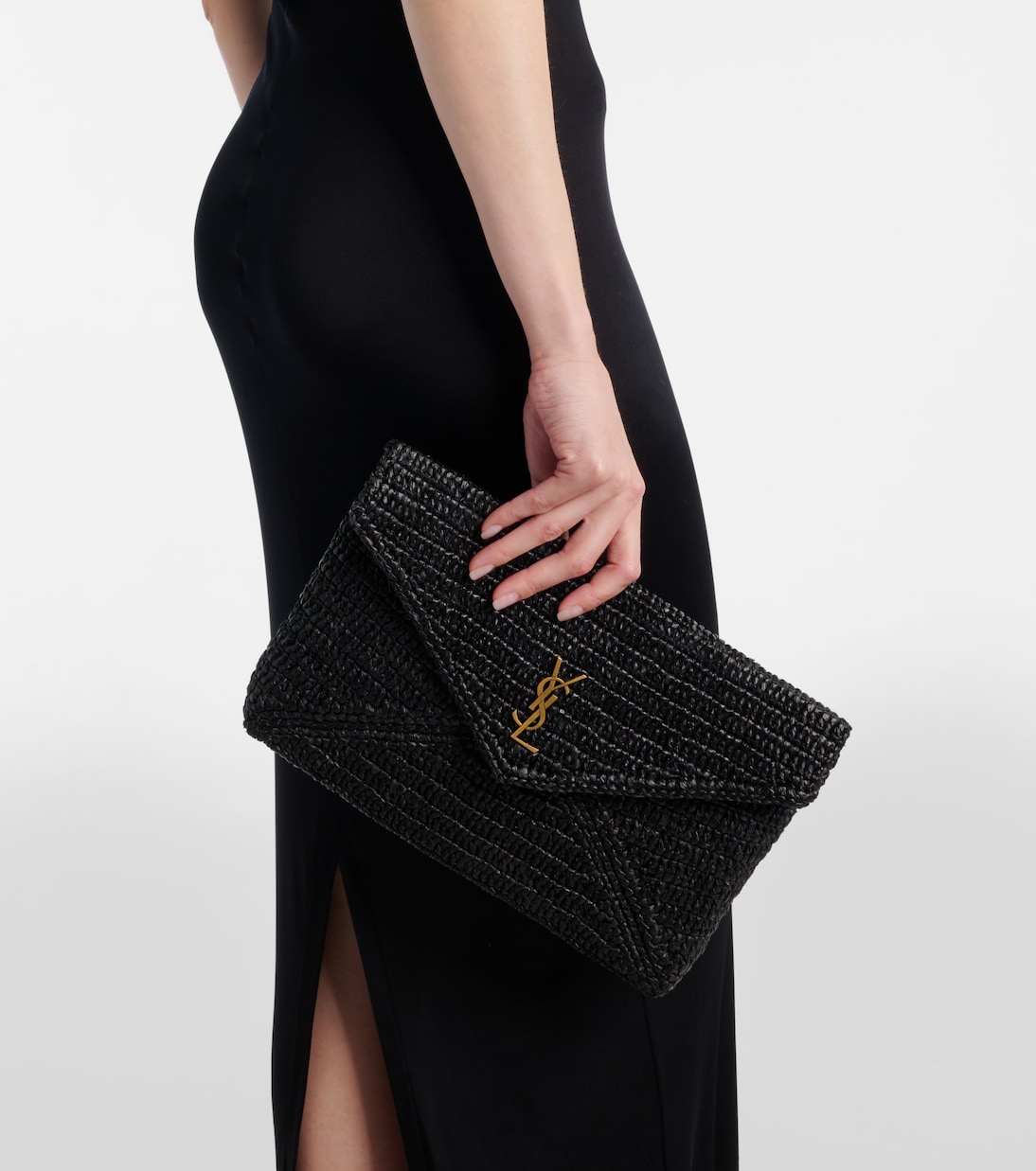 Clutch Cassandre Large aus Raffiabast | Saint Laurent