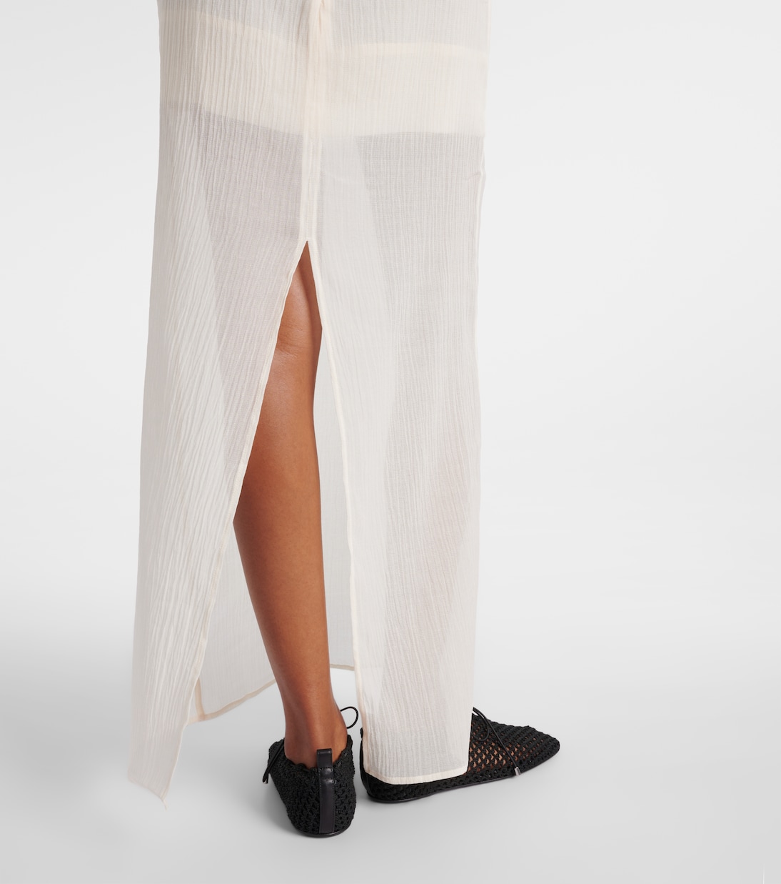 Abito lungo in cotone e seta | Toteme