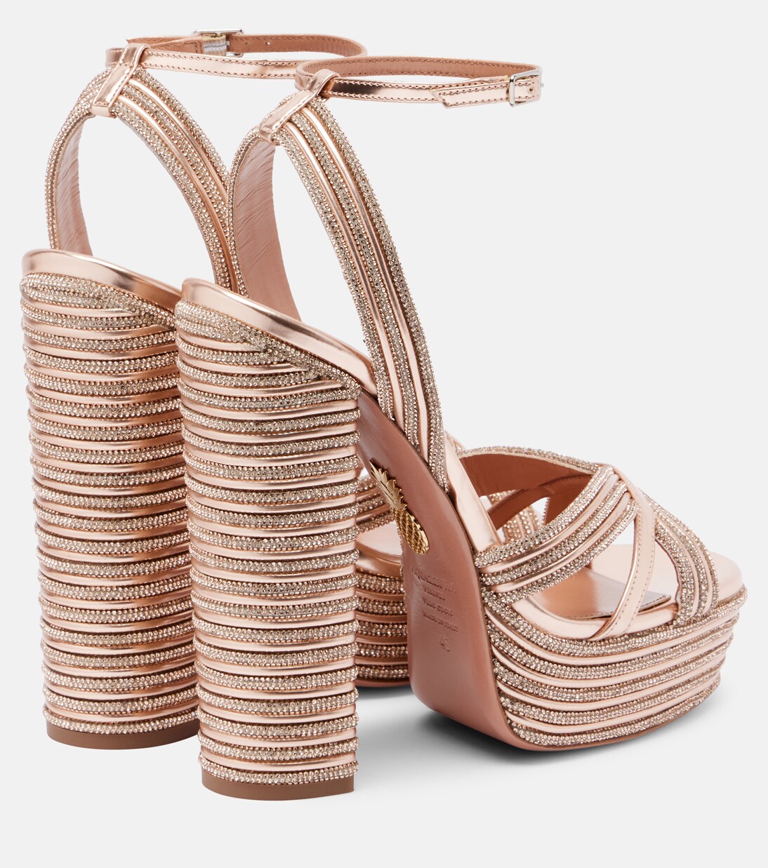 Sundance Sparkle 140 platform sandals | Aquazzura