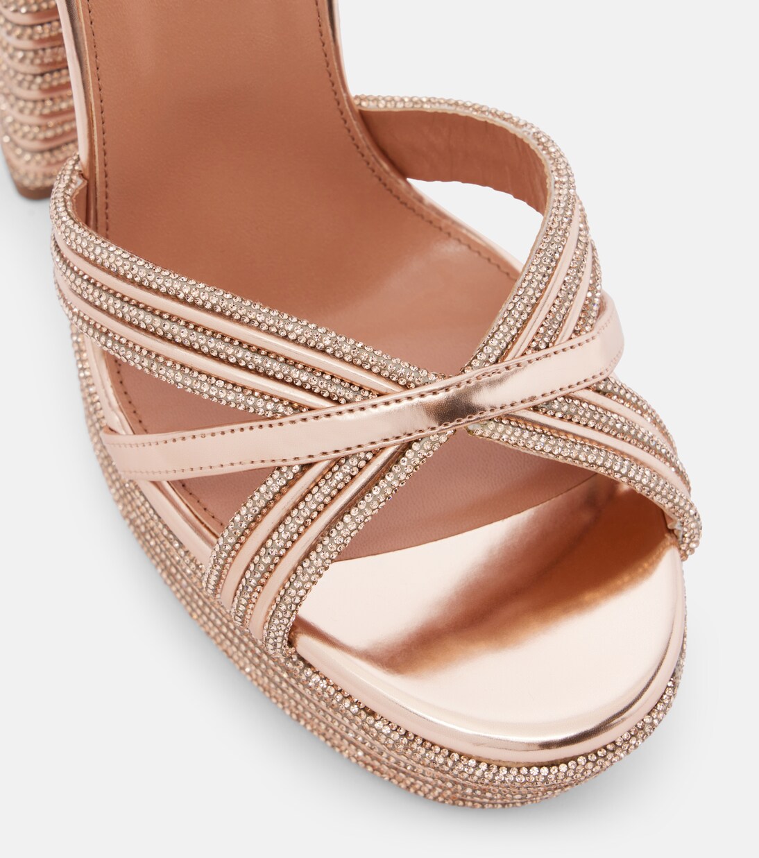 Sundance Sparkle 140 platform sandals | Aquazzura