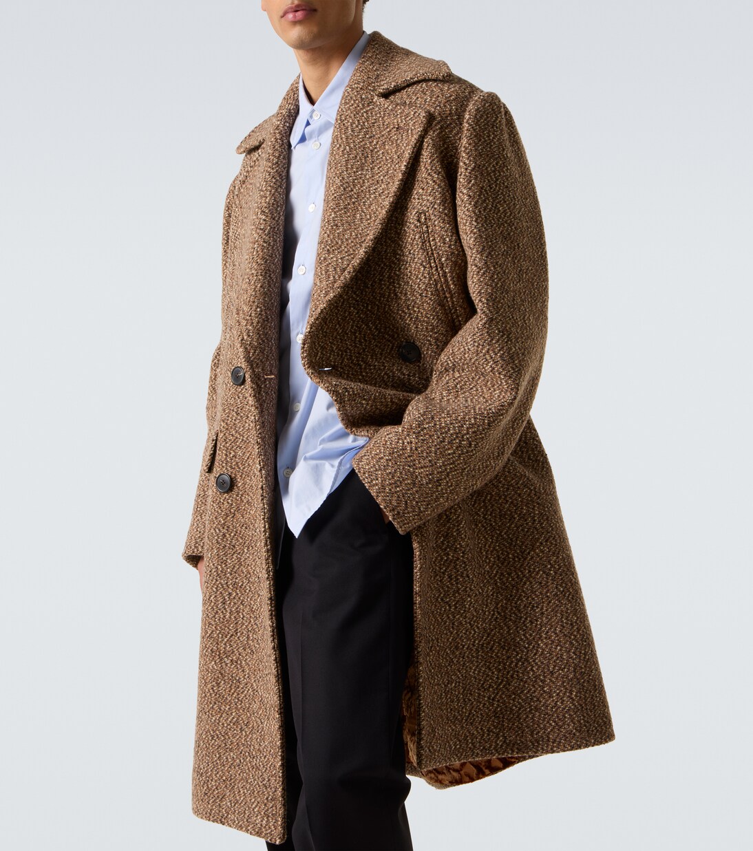 Double-breasted wool-blend coat | Dries Van Noten