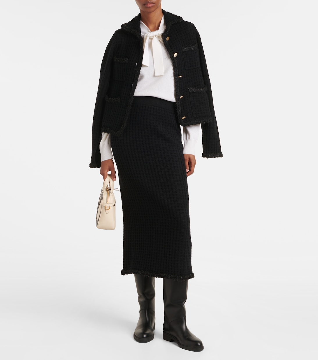 Bleistiftrock aus Wolle und Kaschmir | Jardin des Orangers