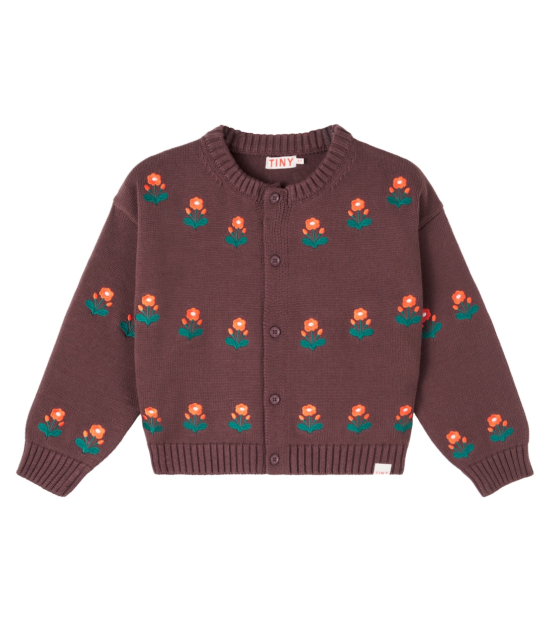 Cardigan Flower aus Baumwolle und Wolle | Tinycottons