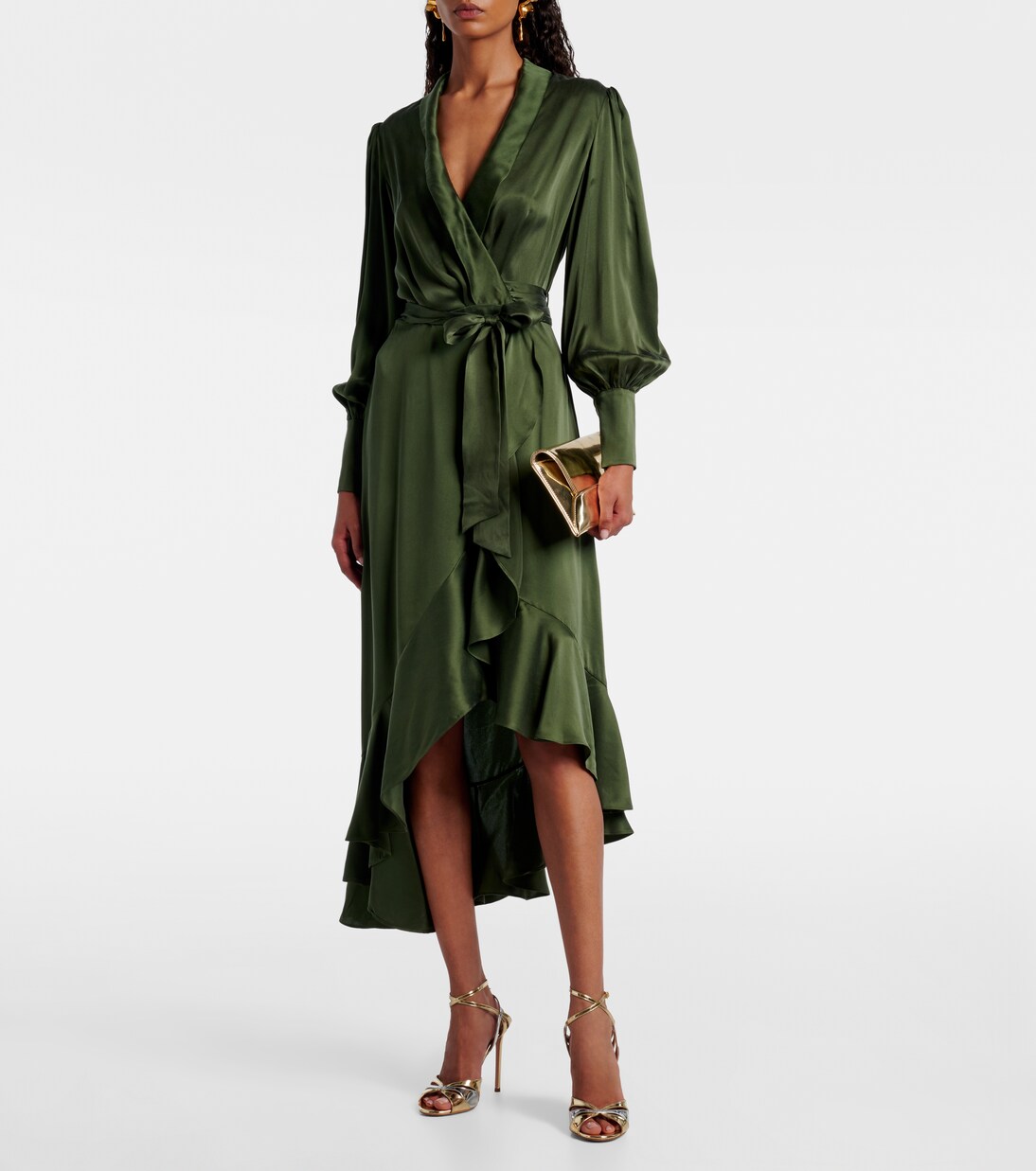 Wickelkleid aus Seidensatin | Zimmermann