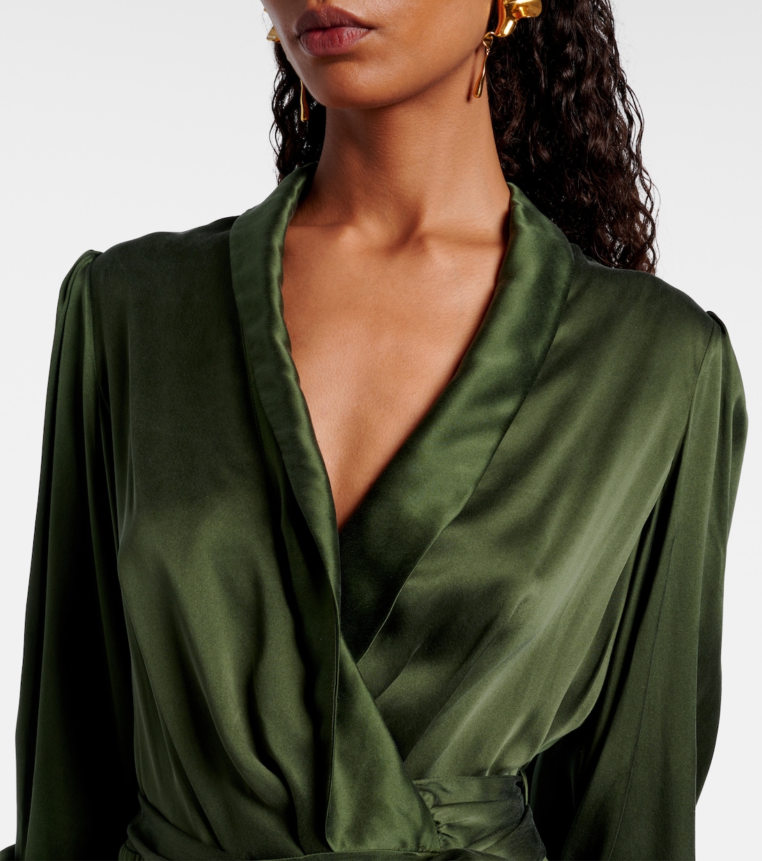 Wickelkleid aus Seidensatin | Zimmermann