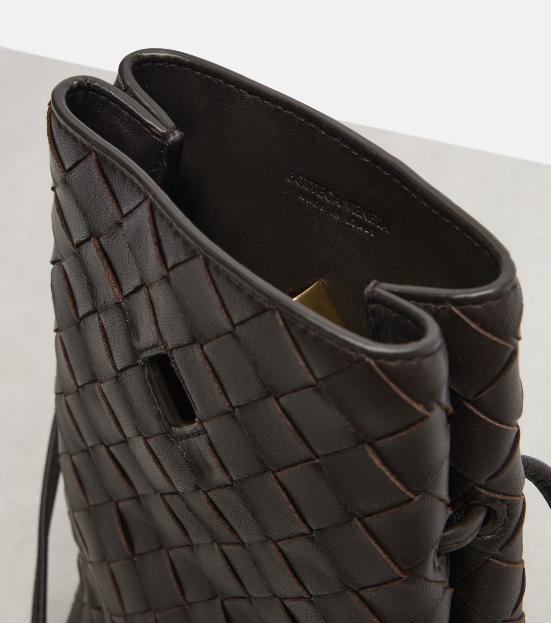 Pochette pour téléphone Andiamo en cuir Intrecciato  | Bottega Veneta