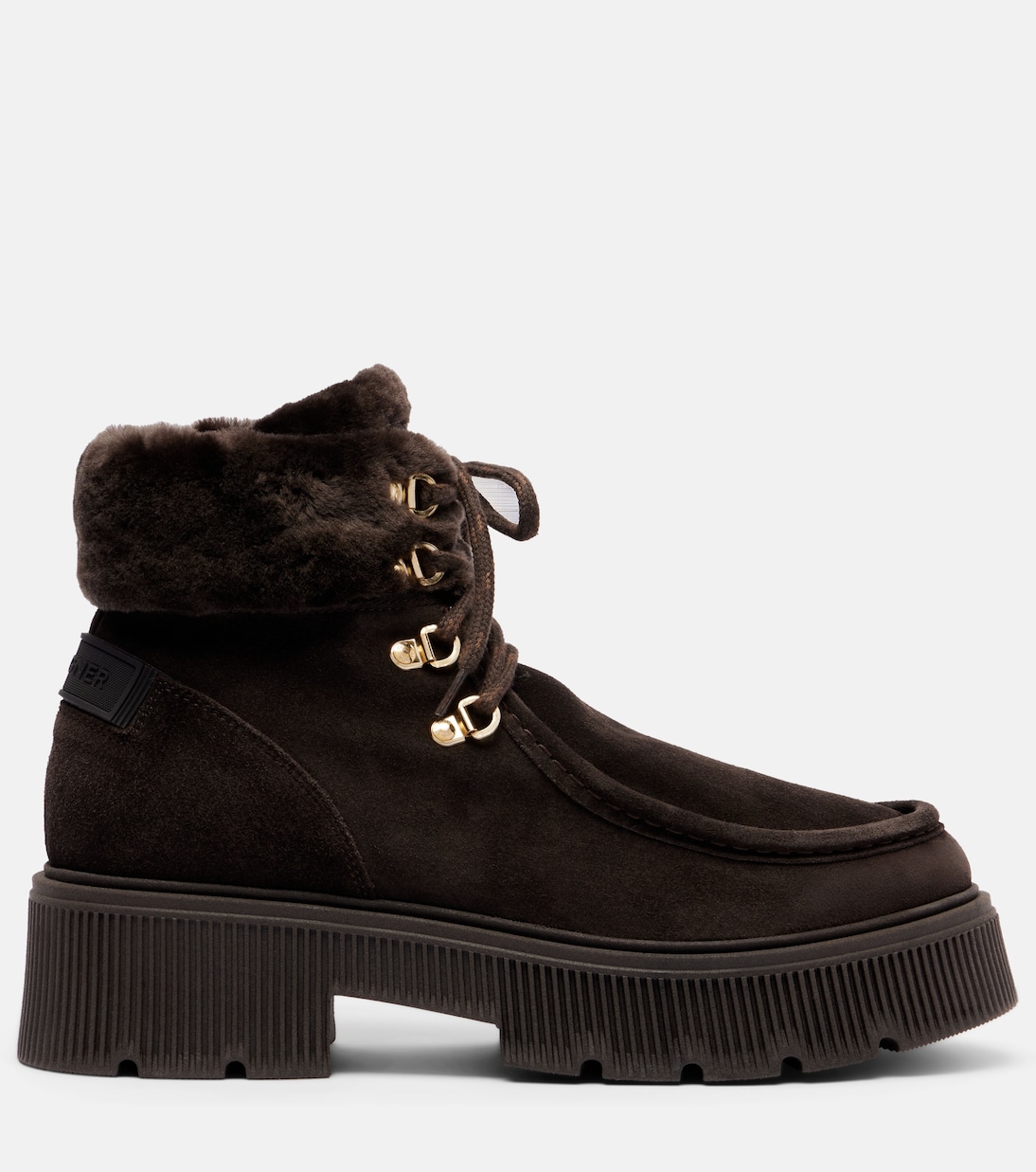 Turin shearling-trimmed suede lace-up boots | Bogner