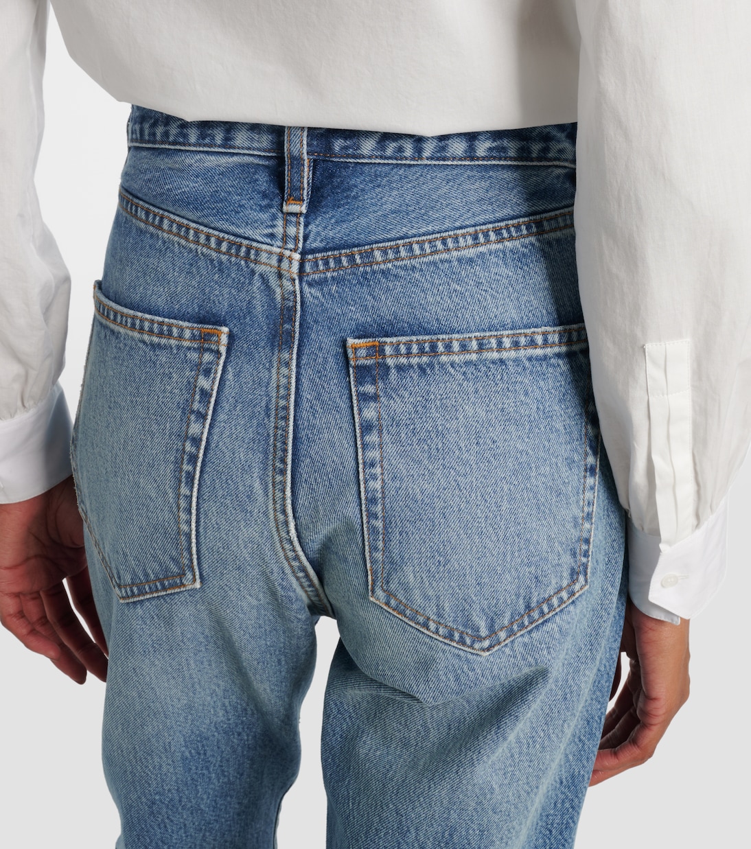 Jean droit The Vertical à taille haute | Frame