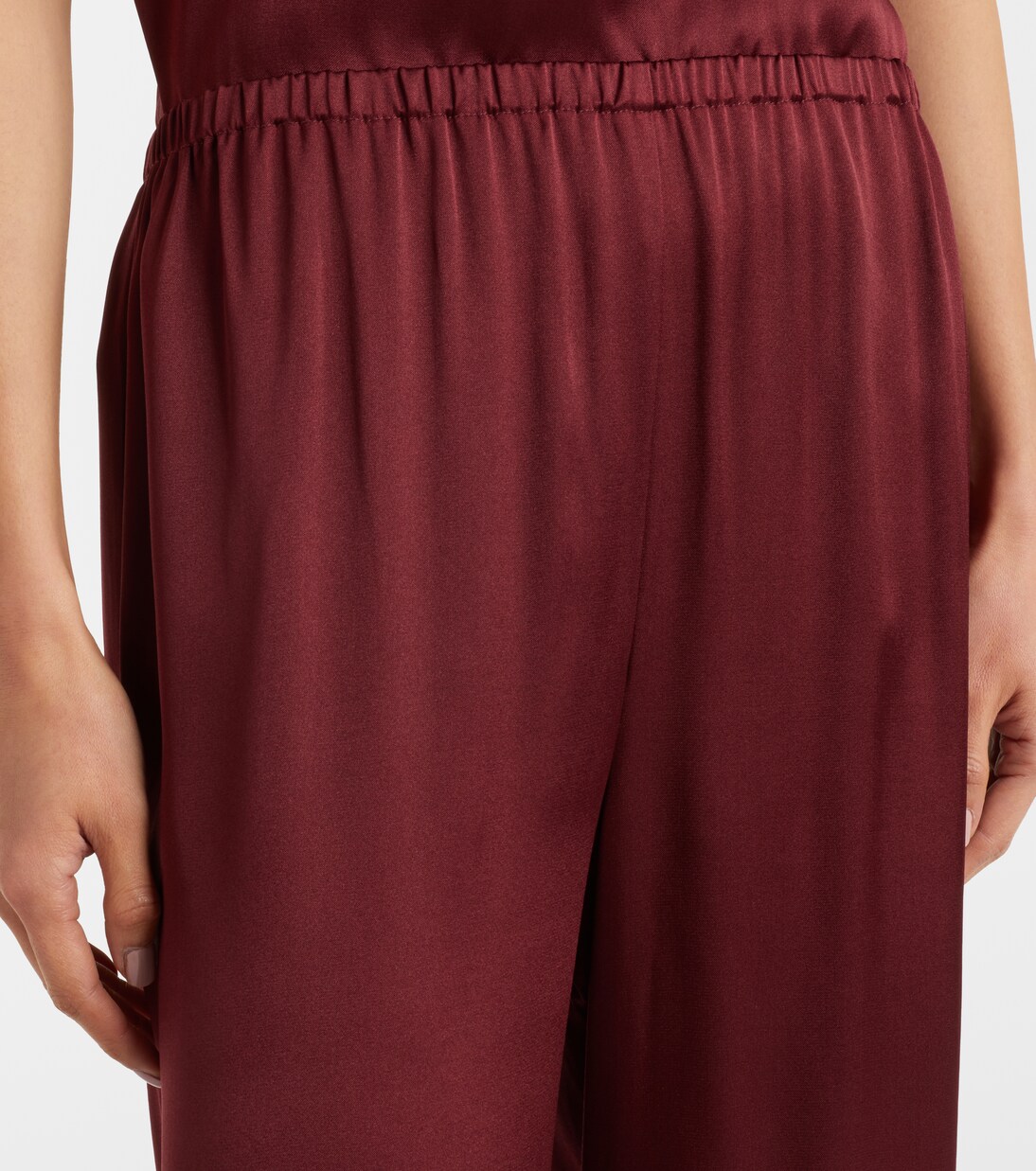 Austin silk satin wide-leg pants | Asceno