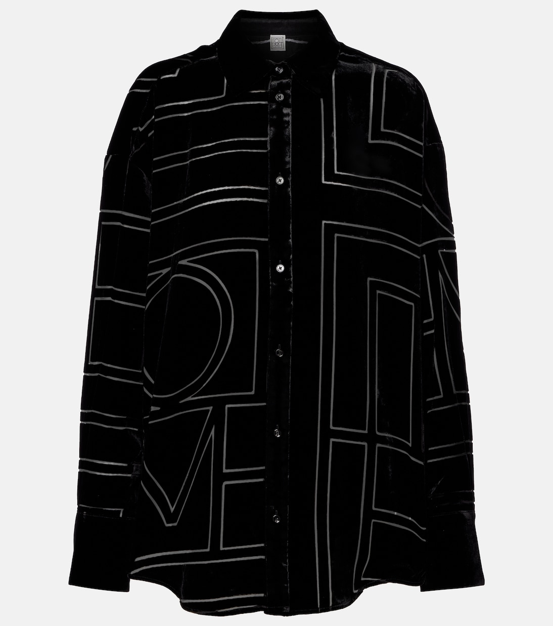 Oversize-Hemd aus Devoré | Toteme