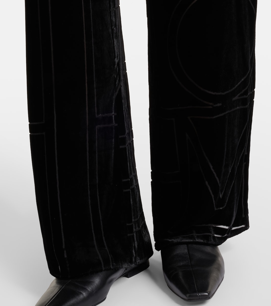 Logo velvet wide-leg pants | Toteme