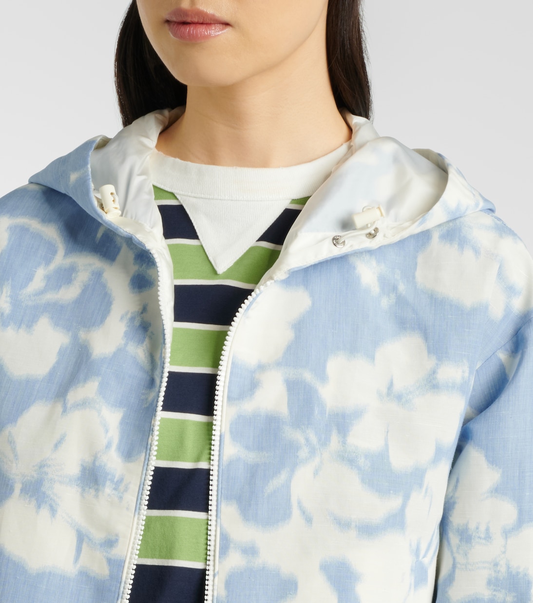 Noisetier floral hooded jacket | Moncler