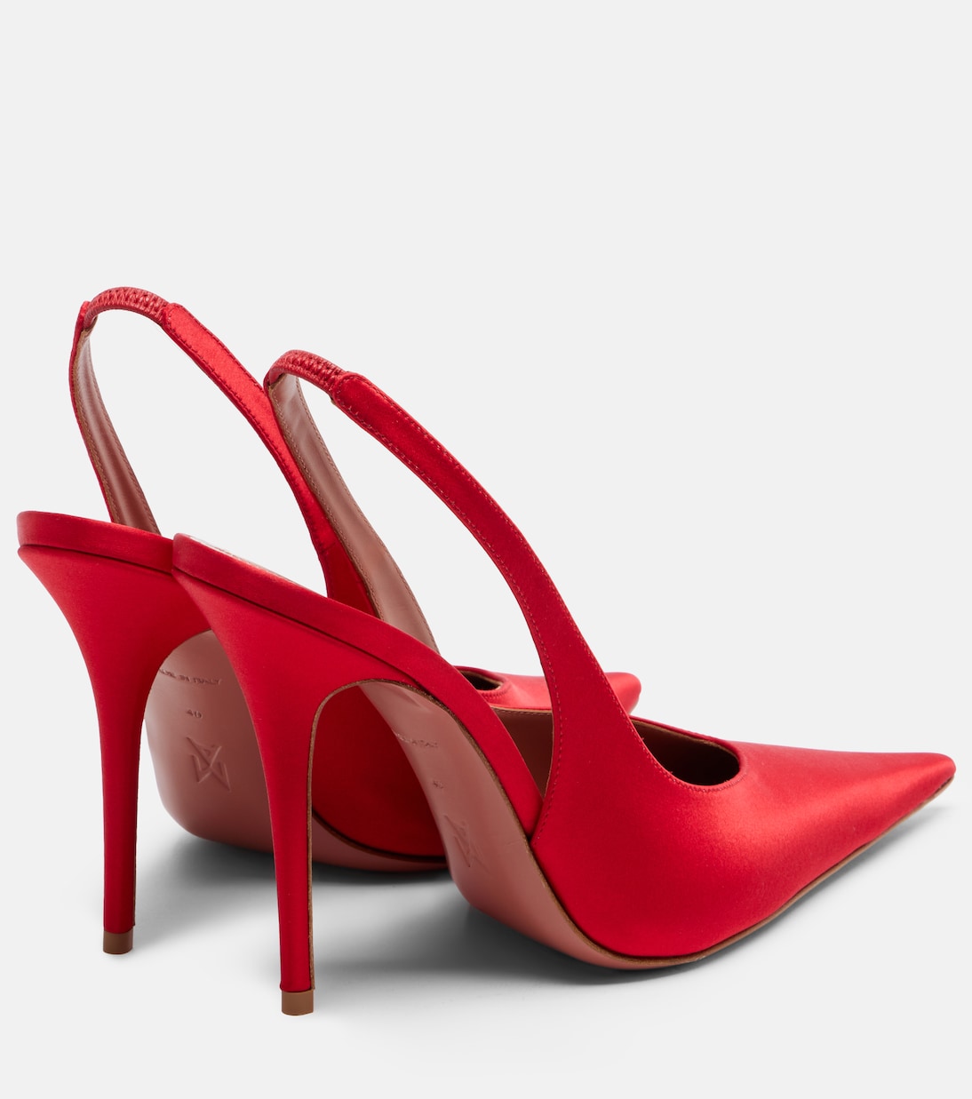 Anok satin slingback pumps | Amina Muaddi