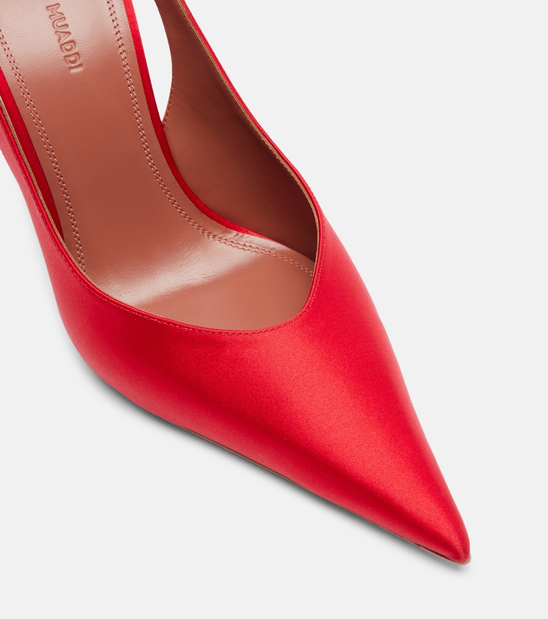 Anok satin slingback pumps | Amina Muaddi