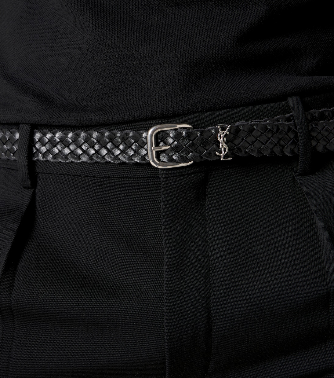 Cassandre woven leather belt | Saint Laurent