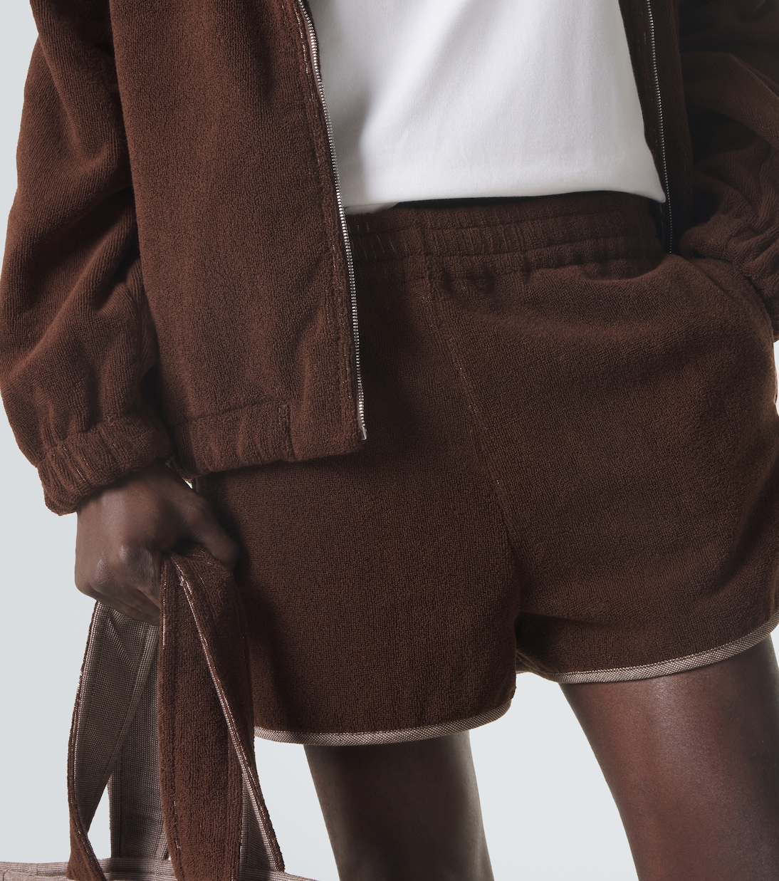 Shorts in spugna di cotone con logo | Versace